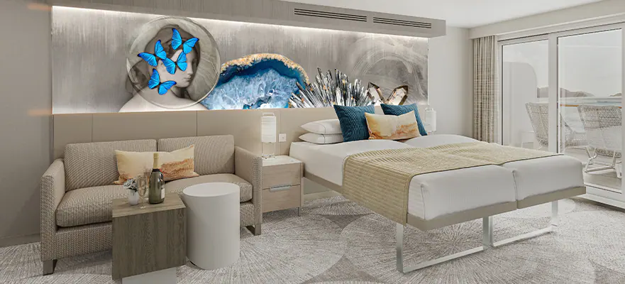 Forward-Facing Club Balcony Suite with Large Balcony