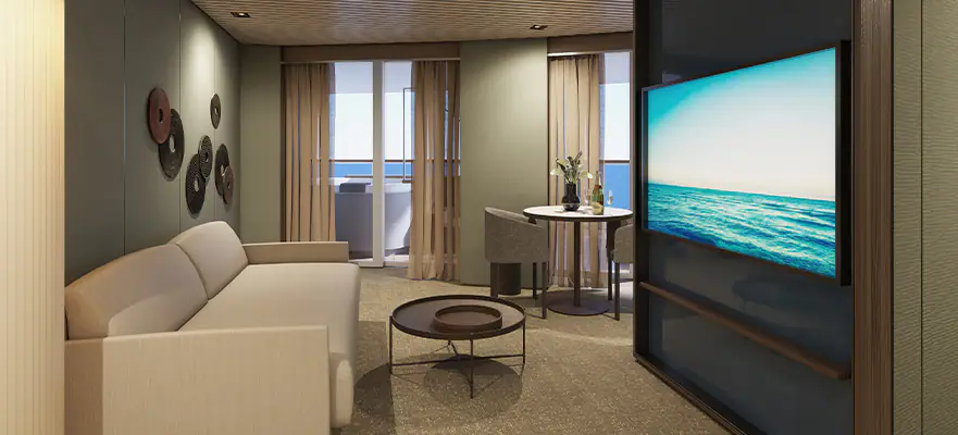 The Haven Aft-Facing Owner's Suite with Master Bedroom & Large Balcony