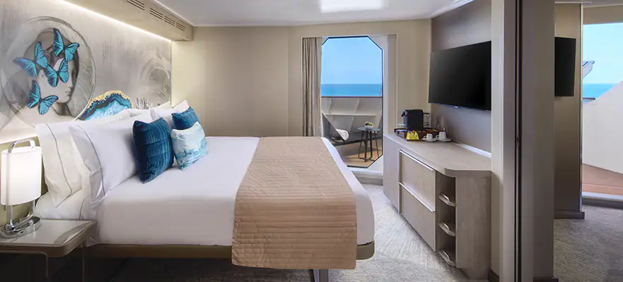 Forward-Facing Suite with Master Bedroom & Large Balcony