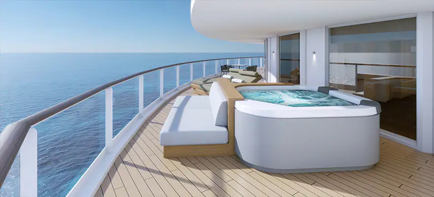 The Haven Aft-Facing Owner's Suite with Master Bedroom & Large Balcony