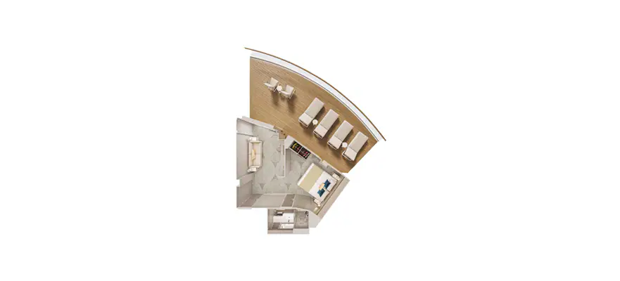 Aft-Facing Suite with Large Balcony